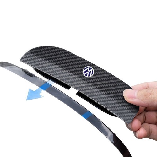 Clip-on Rearview Mirror Rain Bead Carbon Fiber Texture Car Rain Shield Reflective Backup Mirror Window Rainproof Dustproof Rain Cover