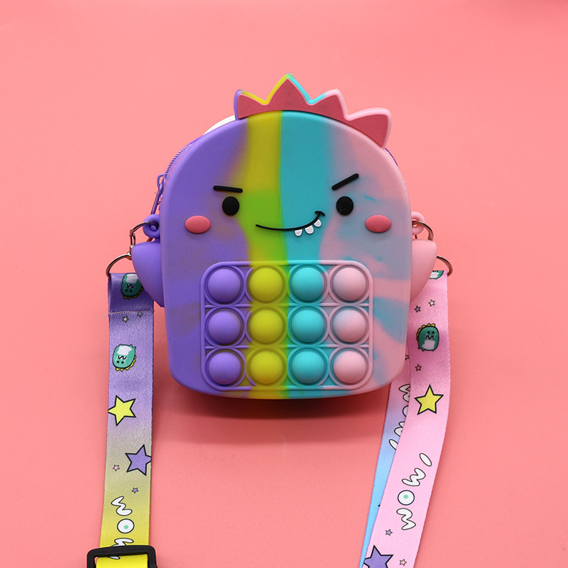 Ratón asesino Pioneer prensa bolsa de hombro de color unicornio bolsa de los niños bolsa de mensajero cuadrado fresa monedero