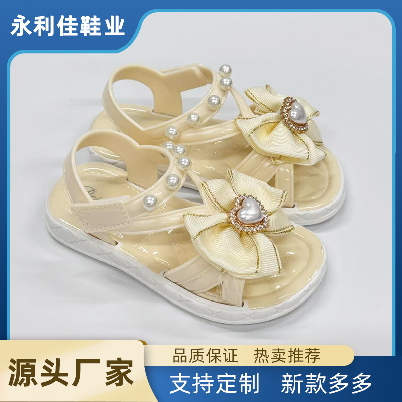 Fábrica mayorista velcro para niños sandalias de niña para exportación directa de verano nuevas sandalias princesa 1168 + S13