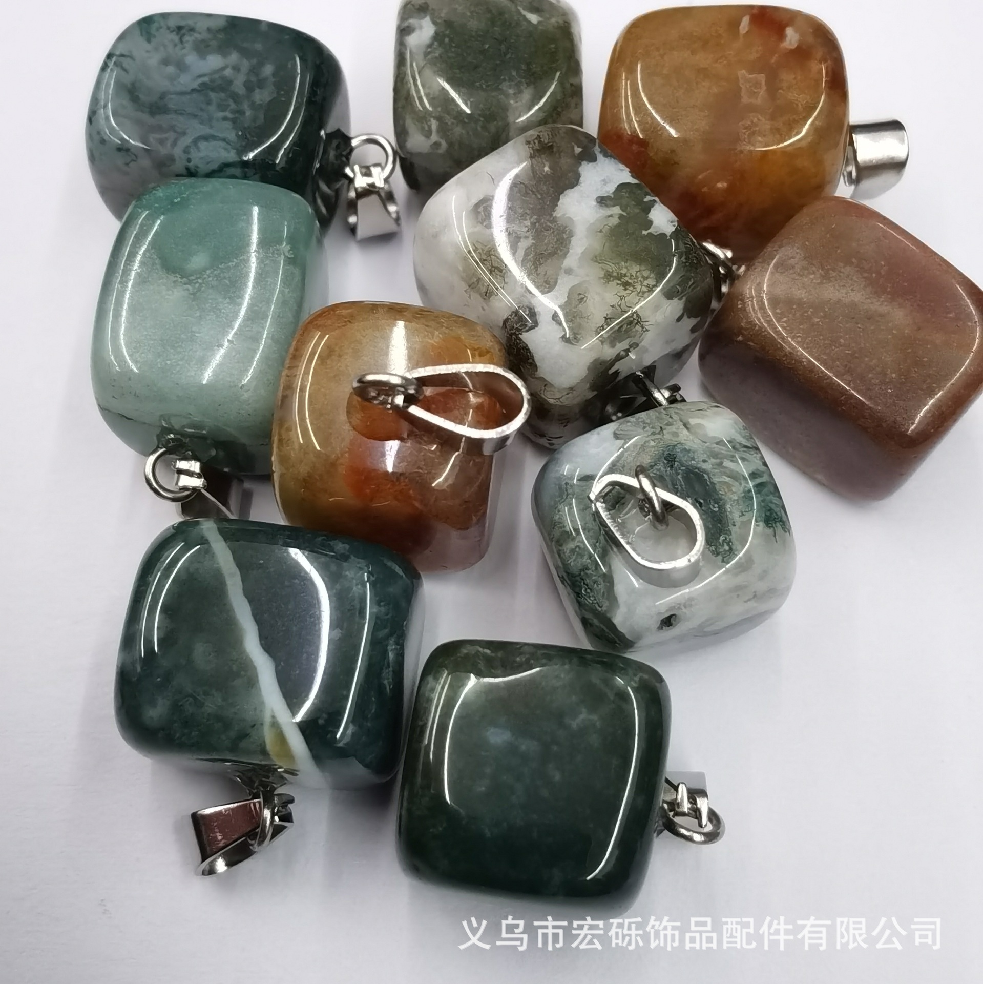 Fábrica directa piedra rodante de cristal de ágata natural irregular irregular colgante amorfo accesorios accesorios accesorios al por mayor