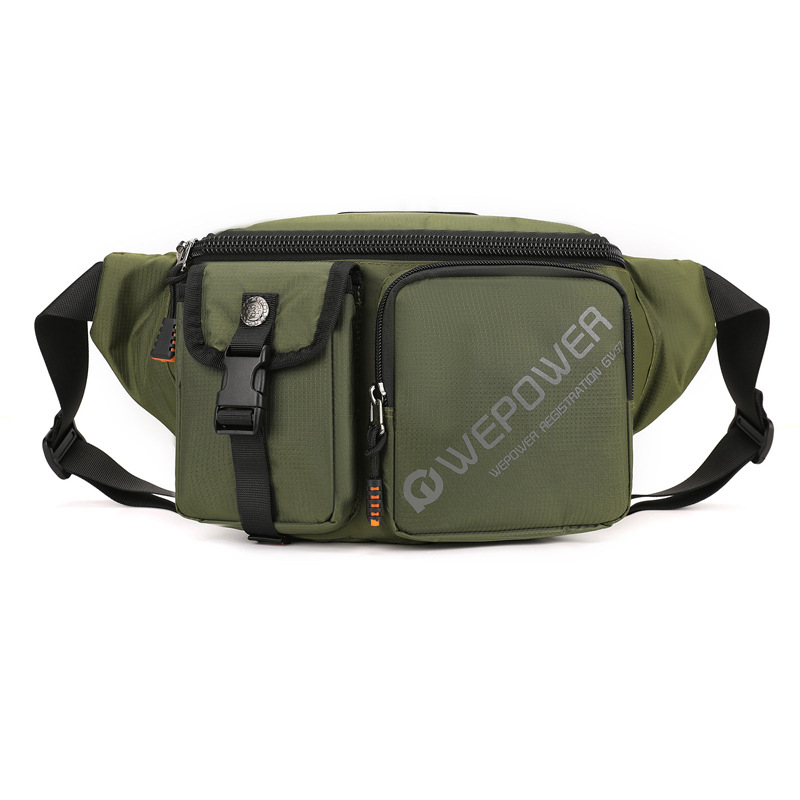 WEPOWER nuevo tipo de bolso de pecho de viaje para hombres, bolso de cintura simple y ligero, bolso de hombro a prueba de agua de moda.