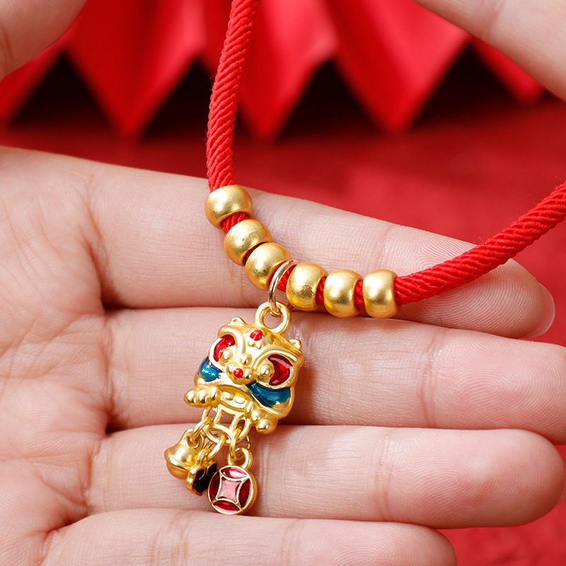 Joyas para gatos collar para mascotas collar para perros collar para gatos ajustable tejido a mano cuerda roja collar para gatos campana para ganar dinero