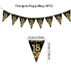 Pennant 10PCS-Black Gold 18 Years Old