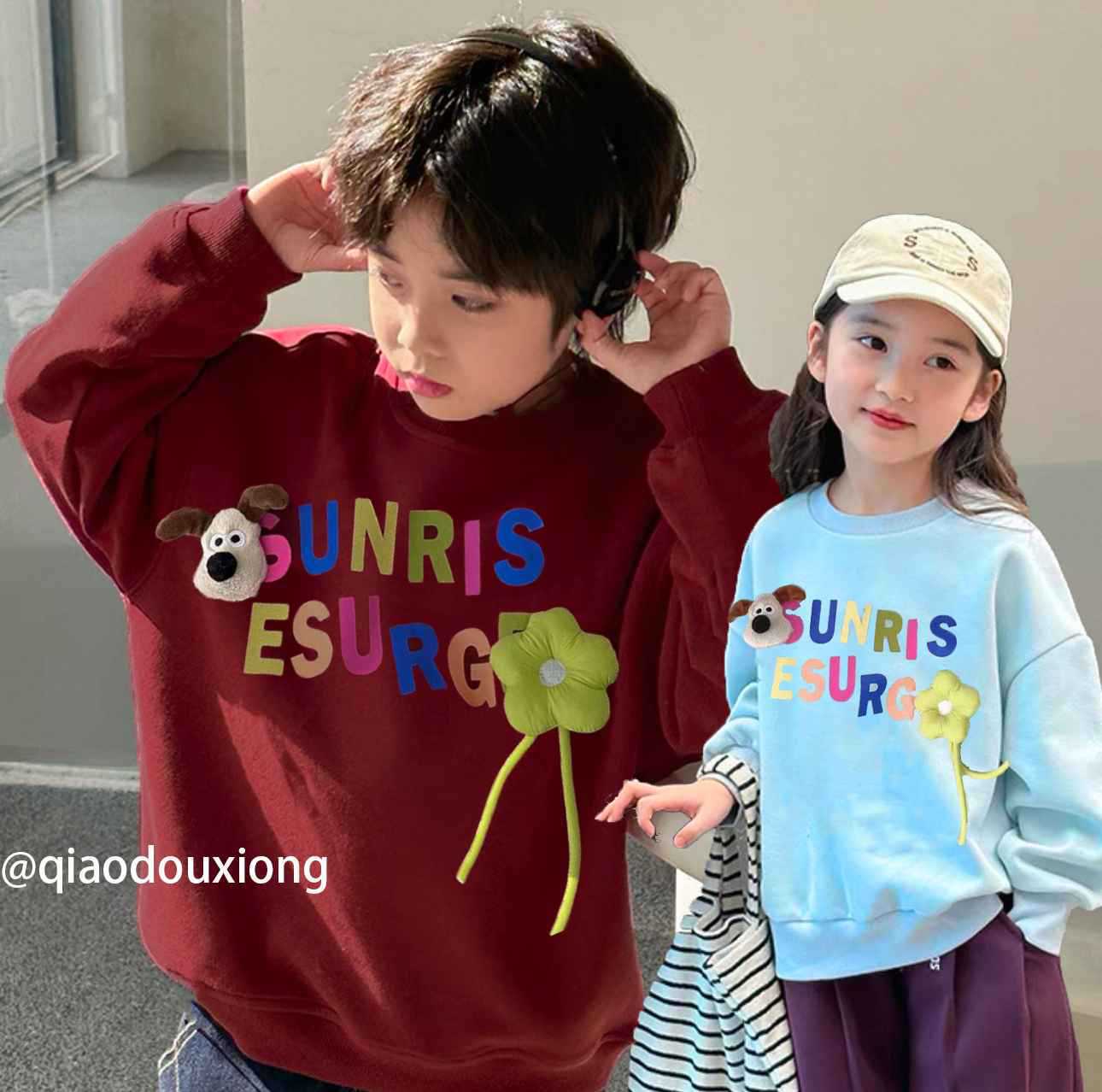Children's cartoon demi-season sweatshirt for men and women