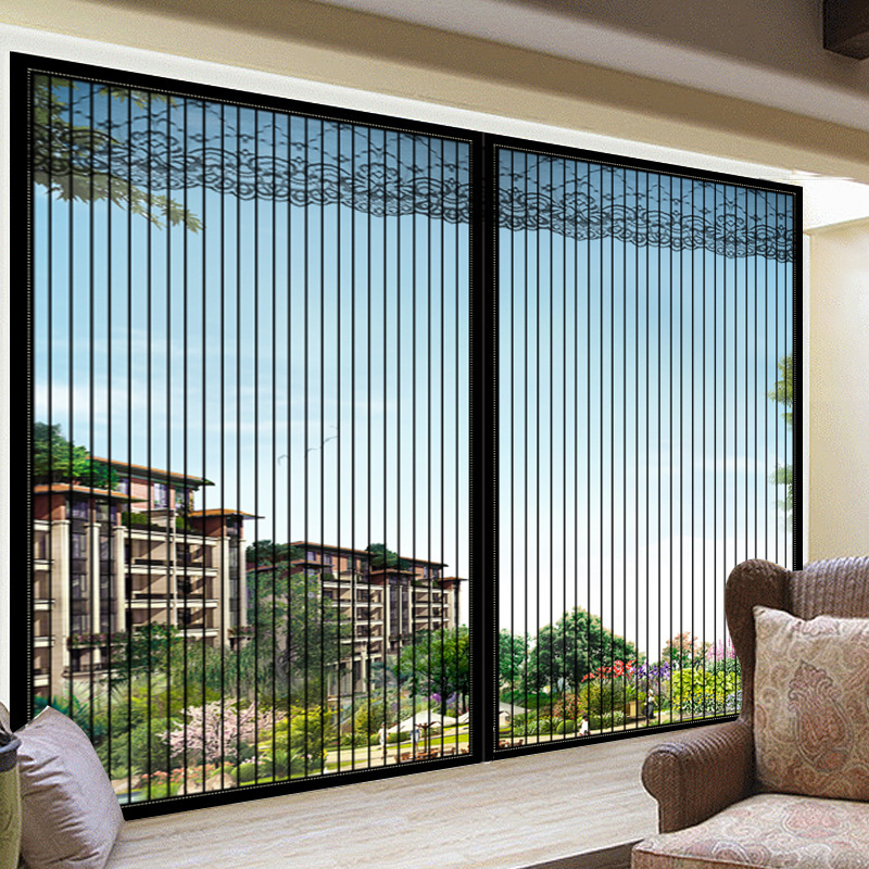 Mosquito Repellent and Insect-Proof Breathable Screen Door Curtain, Magnetic Type with Velcro, Ventilation, No-Drill Installation, Indoor Balcony Breathable Mosquito Net
