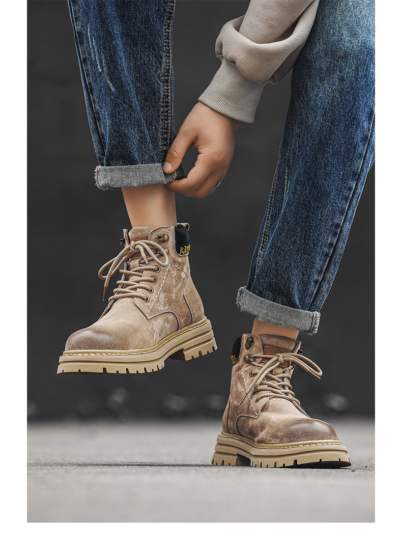 Chukka boots för herr i mocka casual retro outdoor skor_voghion.com