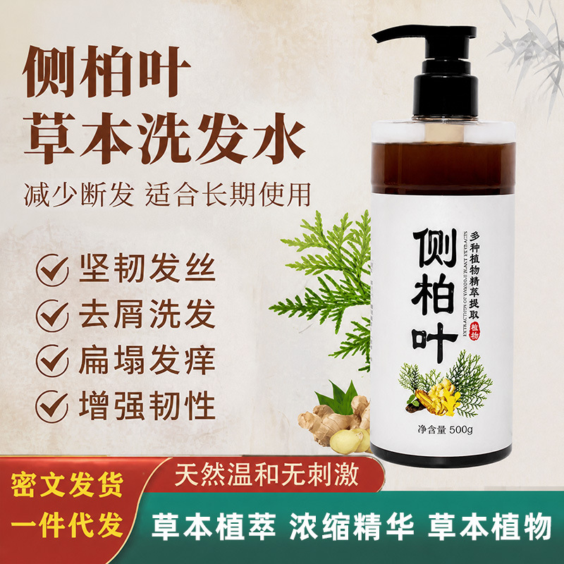 侧柏叶洗发水首乌植物养发无硅去屑止痒控油草本天然中草本药材