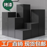 黑色烤漆展台工艺品道具美术馆展厅展示陈列柜服装店产品展示台架