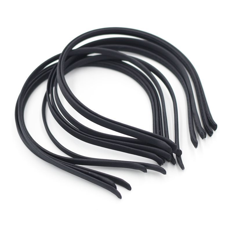 Material handmade metal cloth non-slip wide 0.5cm headband personality DIY black headband accessories 0.8cm