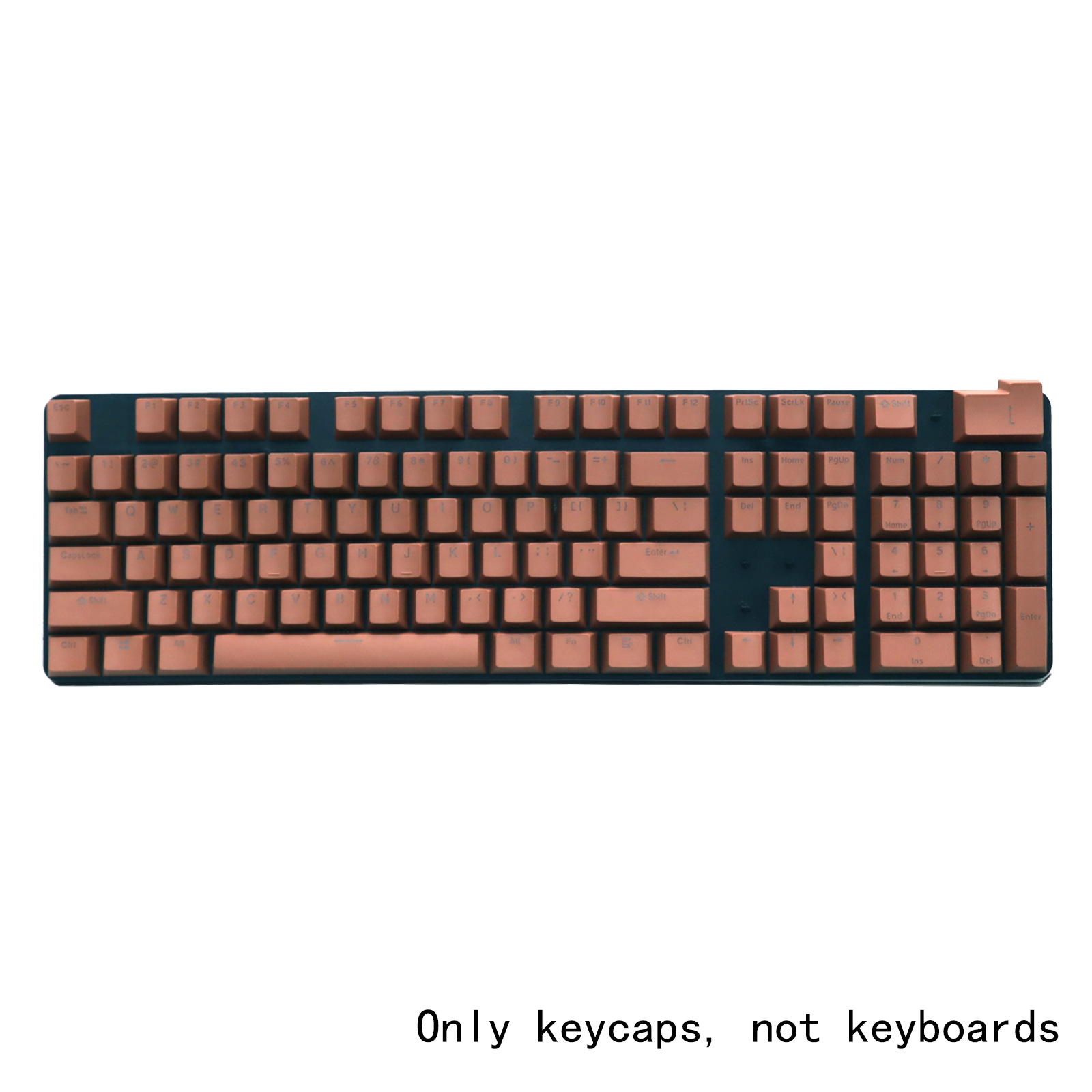 104-clave PBT color teclado tapa ABS inyección de dos colores carácter cerrado Teclado mecánico transparente tapa clave tapa