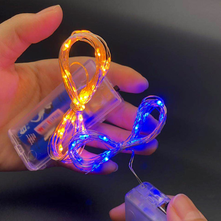 재고 도매 LED 대외 무역 새로운 배터리 상자 구리 와이어 램프 문자열 크리스마스 새해 장식 풍선 램프 웨이브 볼 램프