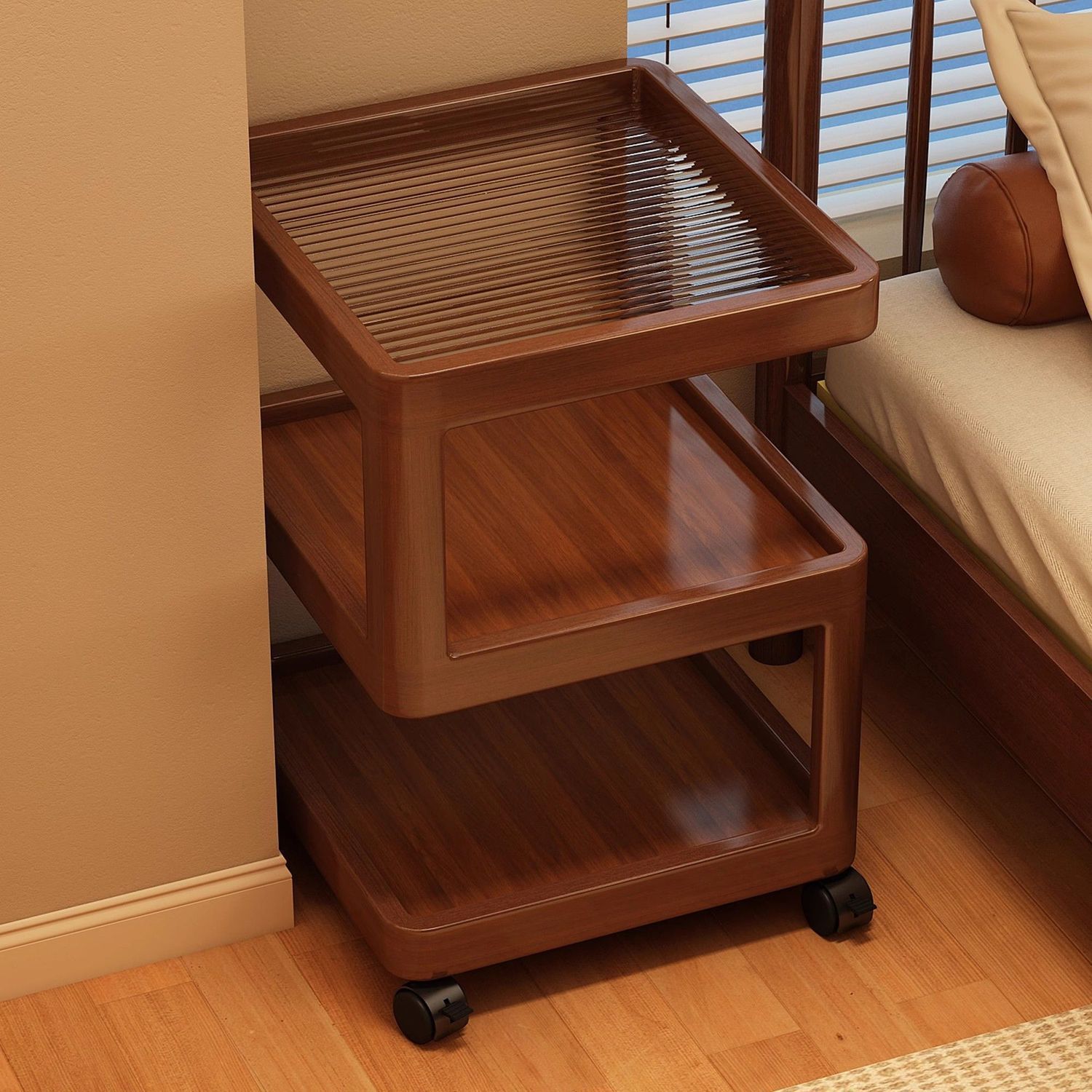 Bedside Table Bedroom Small Alternative Artifact Mobile Bedside Storage Rack Simple Multi-Functional Bedside Creative Small Table