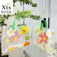 Ins Hyuna Flower утолщенная пластиковая сумка для покупок одежда большая подарочная сумка упаковочная сумка