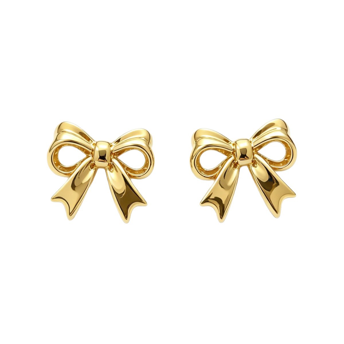 Bowknot Stud Earrings In Stainless Steel Versatile Jewelry_voghion.com