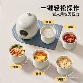小熊迷你小型电饭煲DFB-B12W3宿舍家用煮饭锅多功能智能1人2人用