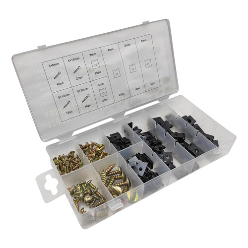 170pc screw set, U-shaped clamp screw, small hardware set, factory direct supply, wholesale and retail U-shaped clamp