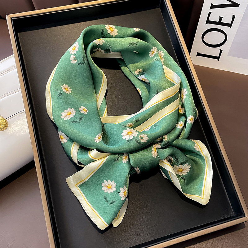 Women's Pure Silk Long Scarf - Premium Spring Accessory For Coats, Mulberry Silk Neck Tie Ribbon - Thumbnail 6