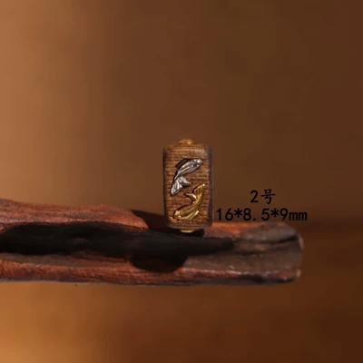 S925 Silver Chess Nut Agarwood Zərgərlik ara hissələri - no-2