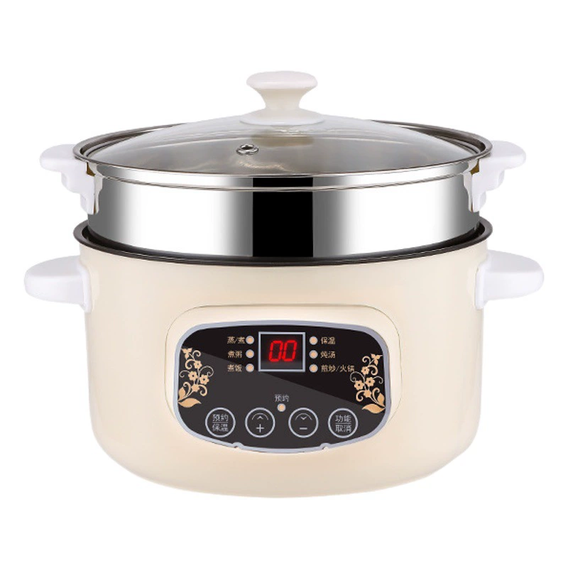 Интеллектуальная электрическая плита многофункциональная Бытовая встроенная электрическая Горячая кастрюля вок с антипригарным покрытием для общежития небольшая плита для лапши электрическая плита