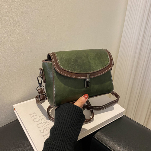 2023 New Women's Bags Small Bags Internet Celebrity Retro Crossbody Bags Women's Shoulder Bags Fashion Casual Solid Color Small Square Bags