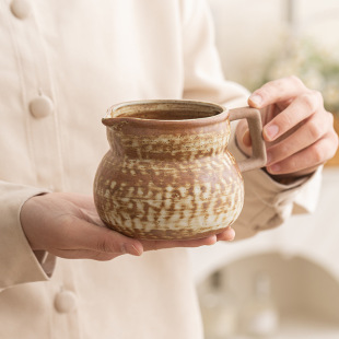 Japanese Style Stoneware Coffee Pot Creative Ceramic Coffee Sharing Pot Household Filter Cup Coffee Pot Large Sharing Pot Milk Pot