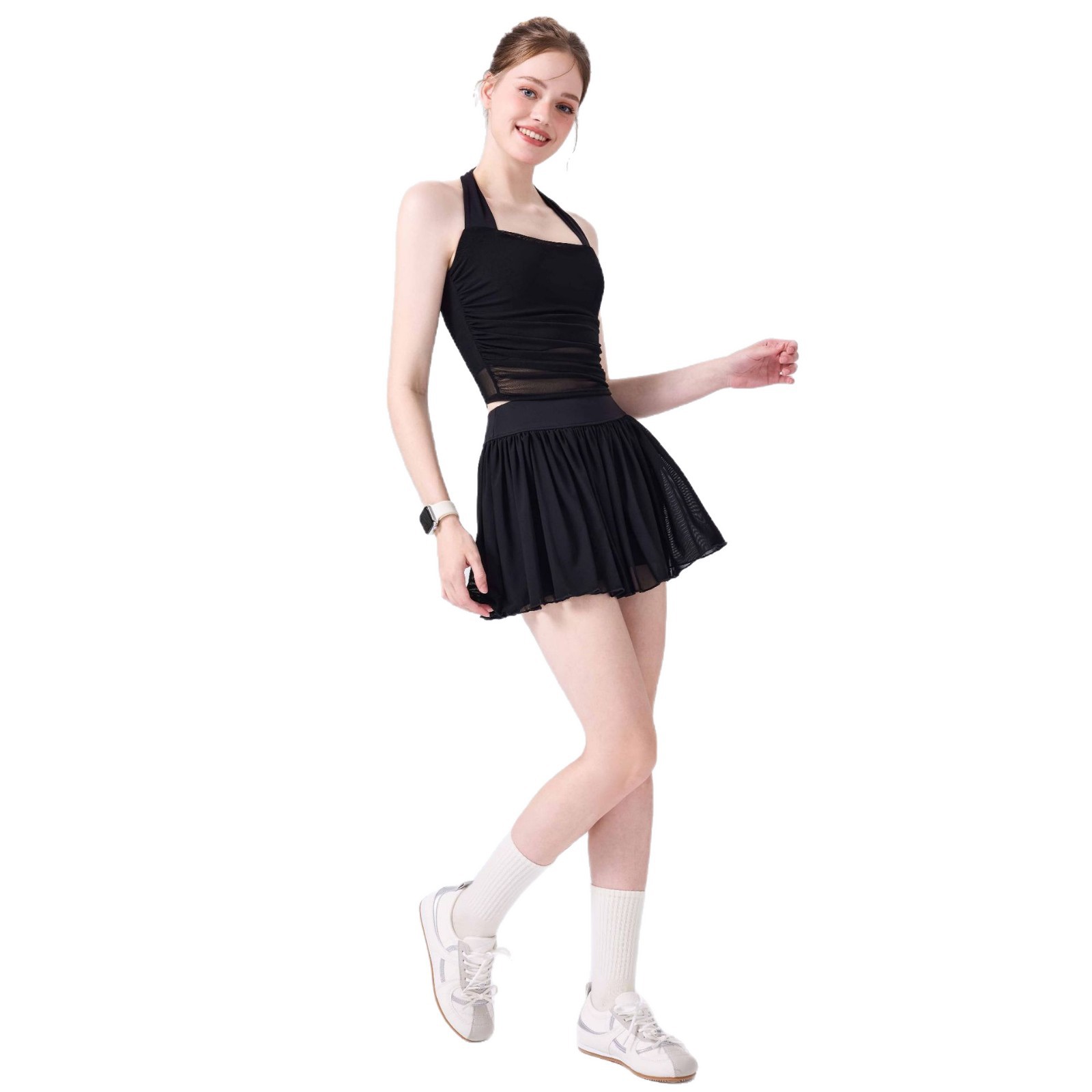 Nube yoga chaleco de cuello, chaleco de malla, camisa de entrenamiento para correr, bra de alta elasticidad