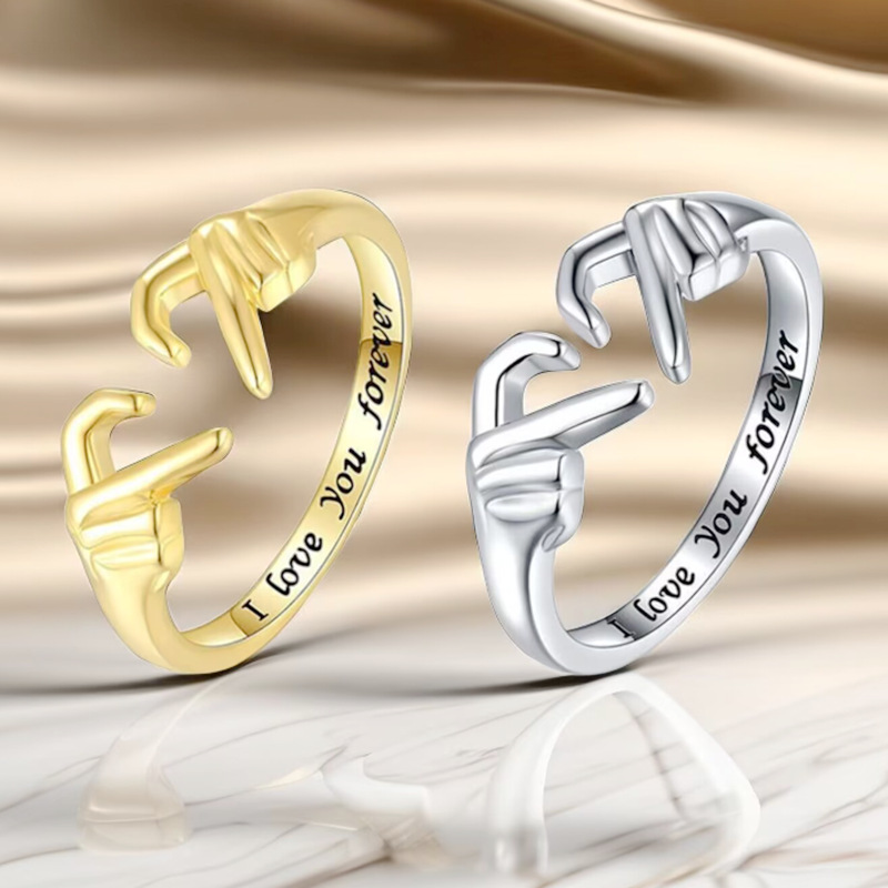 Fashion love you forever Open Couple ring popular jewelry Xi Yin Amazon accessories