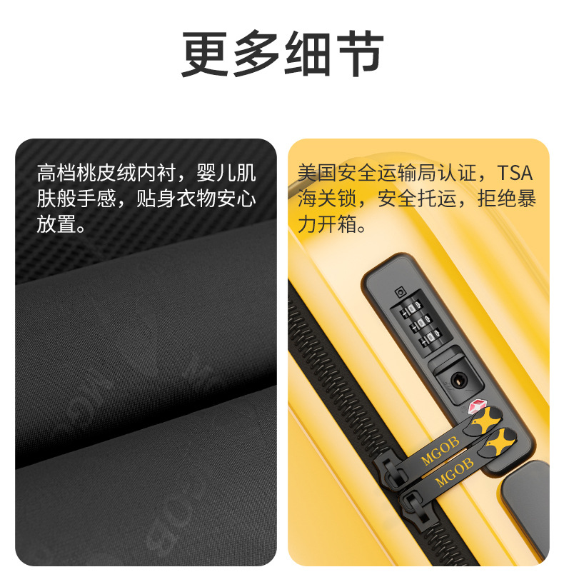 Vali nhựa PC 24 inch siêu nhẹ chống rơi, bánh xe đa hướng êm, có khóa mật khẩu — Hành lý cao cấp màu đỏ hoa hồng Kesitron PC chi tiết 21