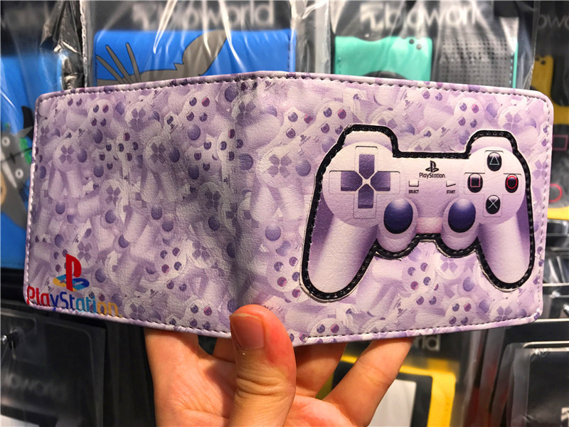 PS maneja de juegos cartera de dibujos animados máquina de juegos corta doble pegamento cartera de cambio cartera de cuero de PVC cartera de tarjetas