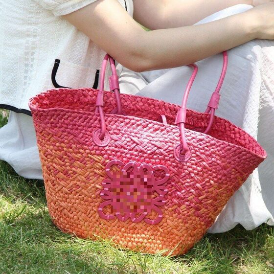 Fashion Gradual Shoulder Handbag Large Capacity Simple Woven Bag All-match Seaside Beach Bag Paper Woven Women's Bag