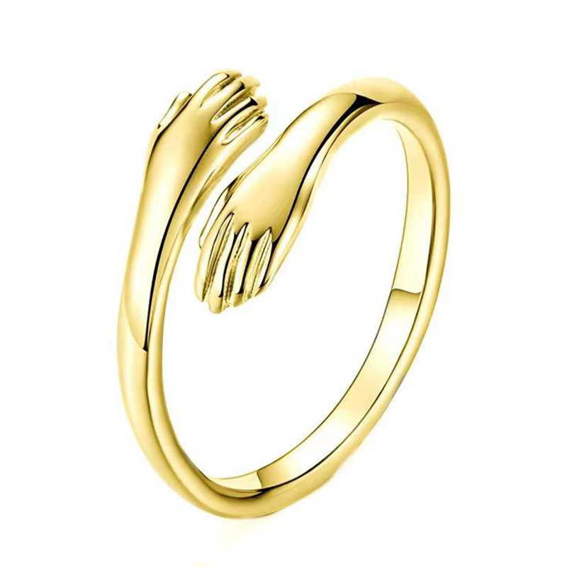 Romantisch Einfacher Stil Hand Kupfer Offener Ring In Masse display picture 5