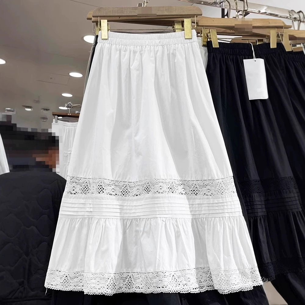 Новая белая юбка-бюст весной 2025 года