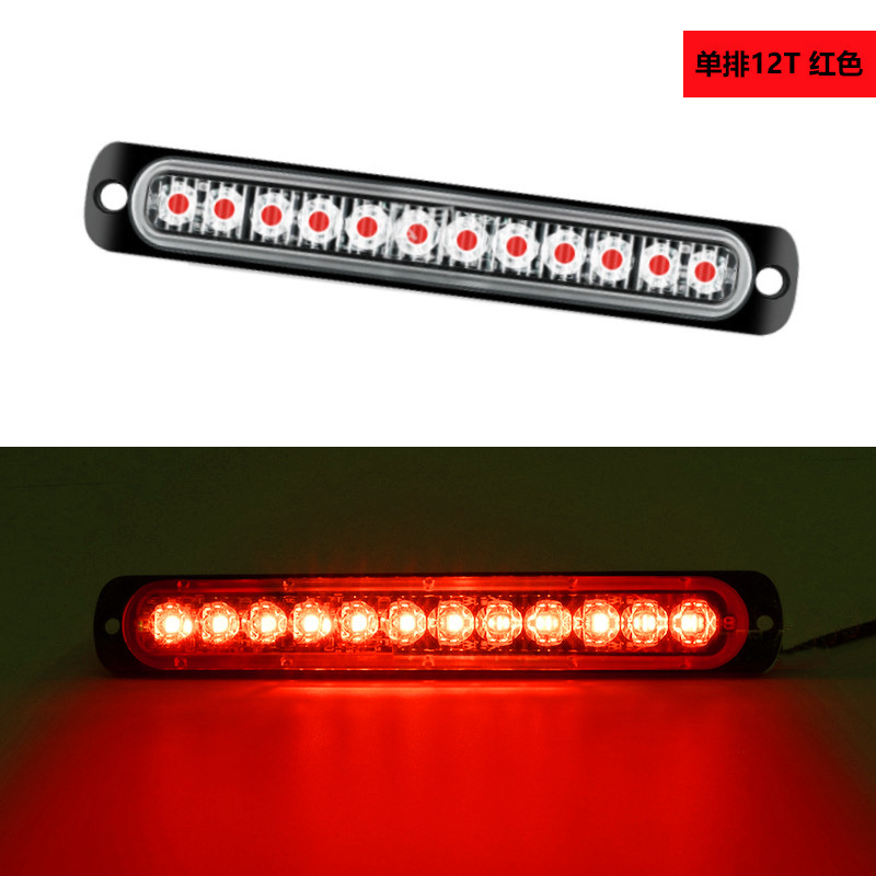 Vehículo camión camión   Lámpara de advertencia lateral 12LED intermitente 12 - 24v luz de dirección