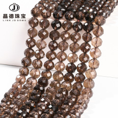 Jingde ジュエリー 7A 天然 96 面茶クリスタルビーズブレスレット半完成 diy ジュエリーアクセサリービーズ卸売