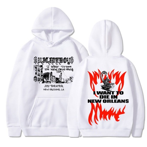 uicideboy$ Hoodie Suicide Boys I Want To Die In Loose Fit European and American Version