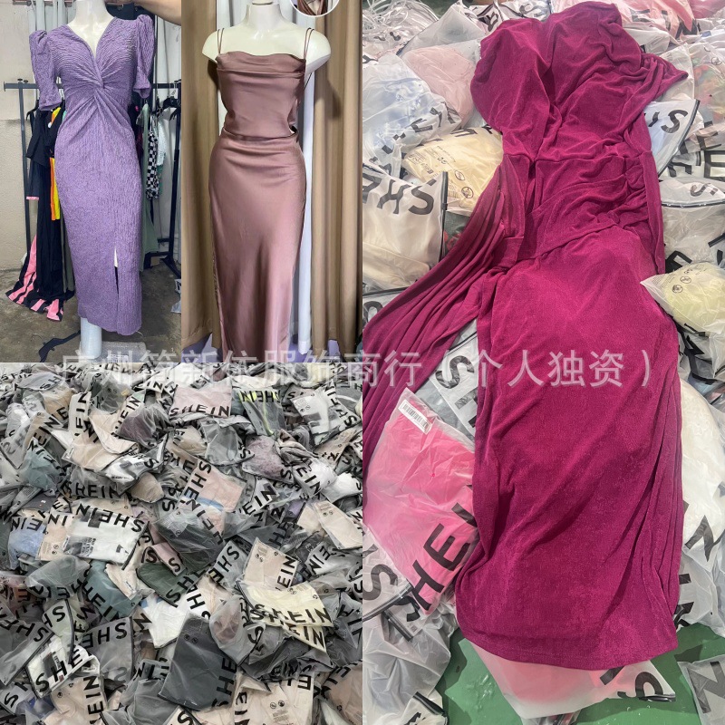 SHEIN exportación de ropa de mujer tropical vestido sexy shein cinturón envoltura