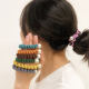 South Korea imported woven basic telephone line rubber band seamless hair loop head rope ball flannel women's BFQ0003