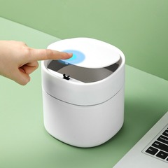 デスクトップのゴミ箱の軽い贅沢な風のミニアイデアの小さいサイズのリビングルームの寝室の机の上の化粧台の机のごみの収納筒