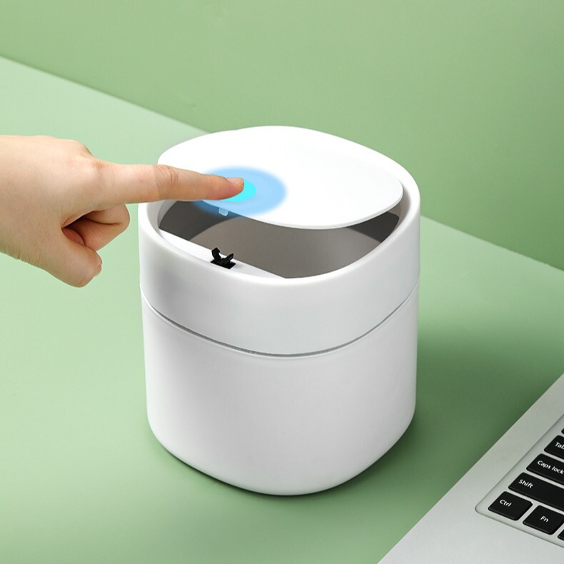 Desktop Trash Can Light Luxury Mini Creative Small Living Room Bedroom Table Dresser Desk Garbage Storage Tube