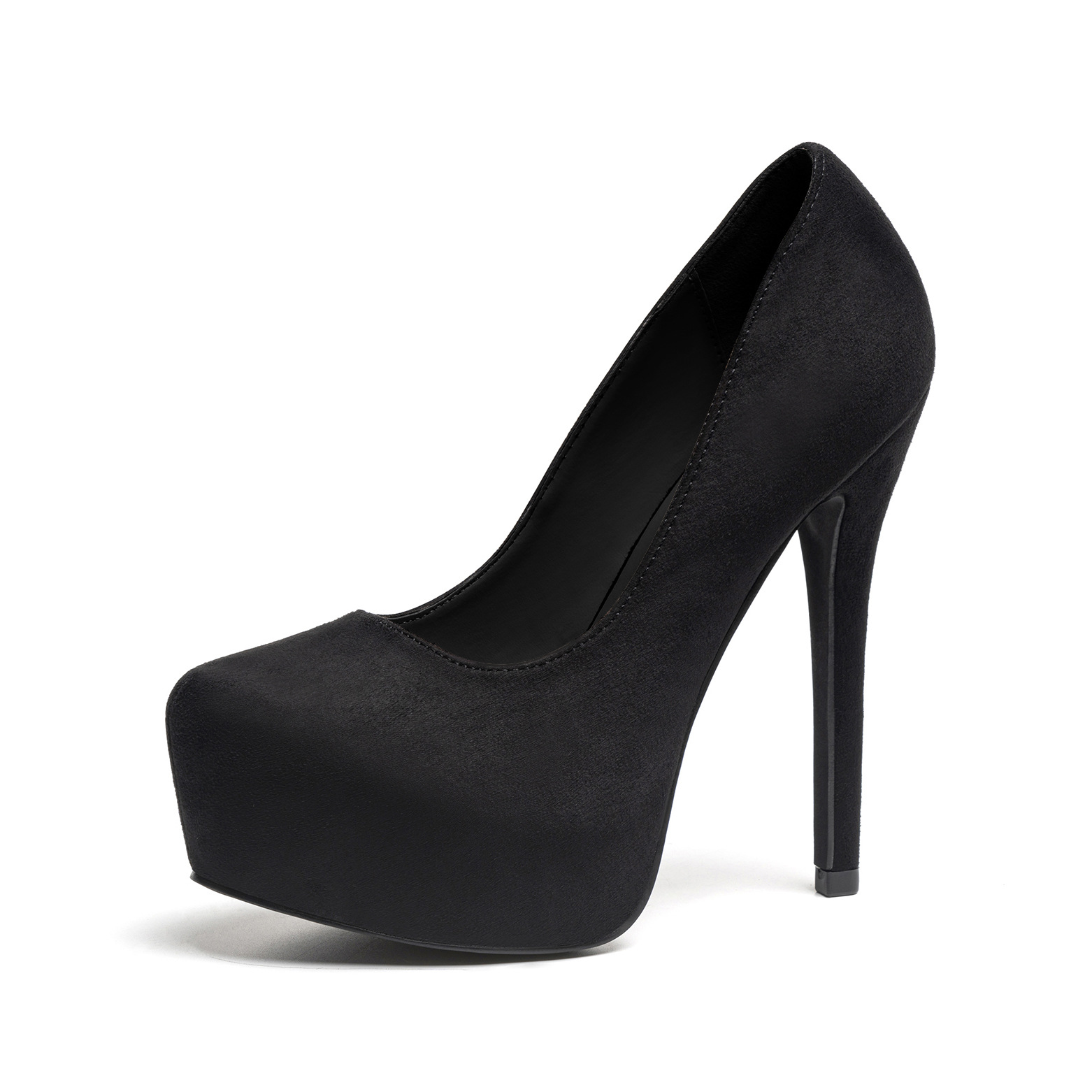 2023 Vår Och Sommar Nytt Mode Sexig Nattklubb Stiletto Högklackat Mocka superhög vattentät plattform grund mun singelskor kvinnor_voghion.com