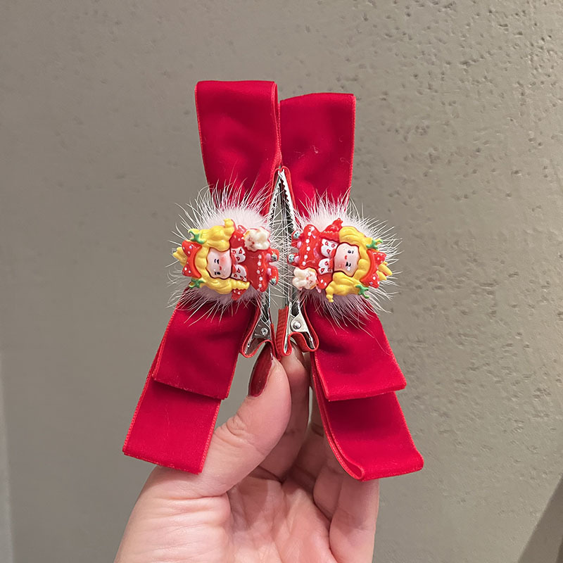 버건디 Y4-2 머리핀