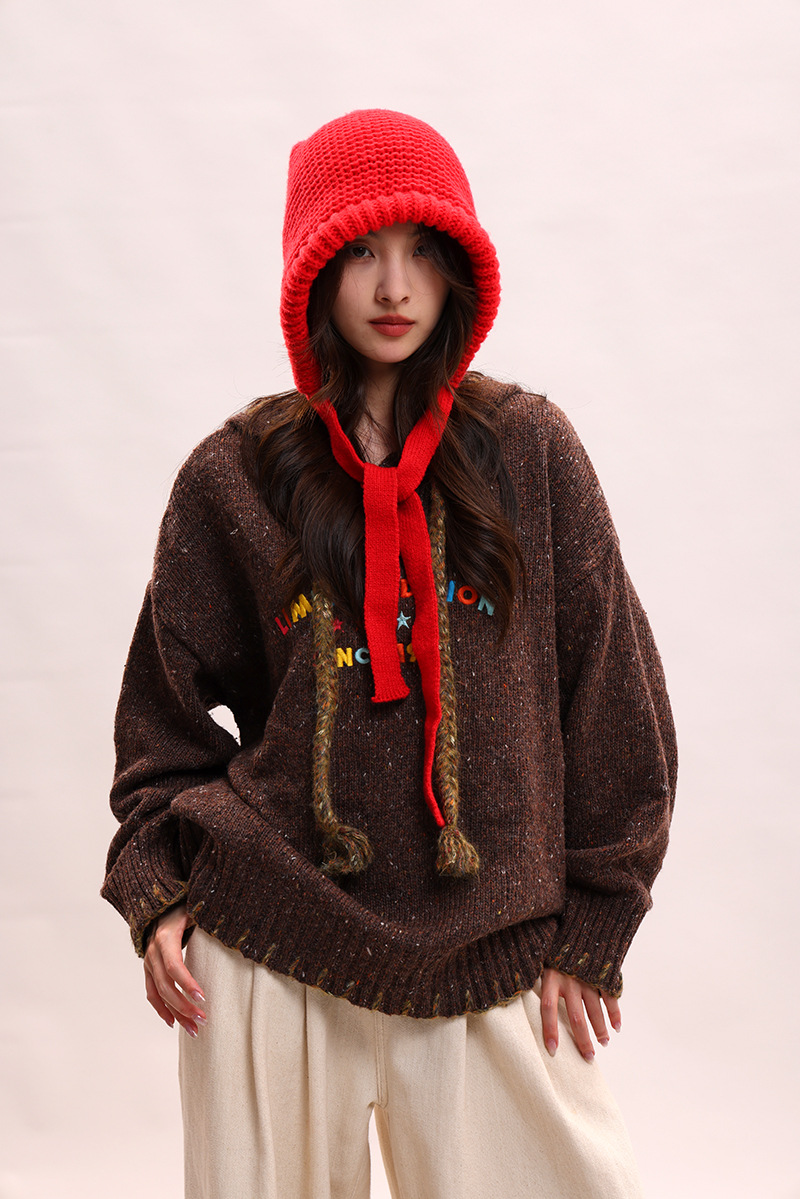 Version coréenne du nouveau bonnet tricoté en peluche pour enfants, protection des oreilles, chaud et polyvalent, couleur mixte, automne et hiver_voghion.com