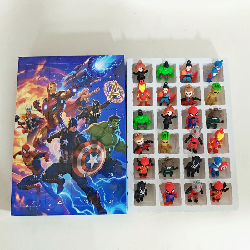 New cross-border Marvel series 24-piece blind box toy keychain pendant featuring Spider-Man and Captain America New cross-border Marvel series 24-piece blind box toy keychain pendant featuring Spider-Man and Captain America