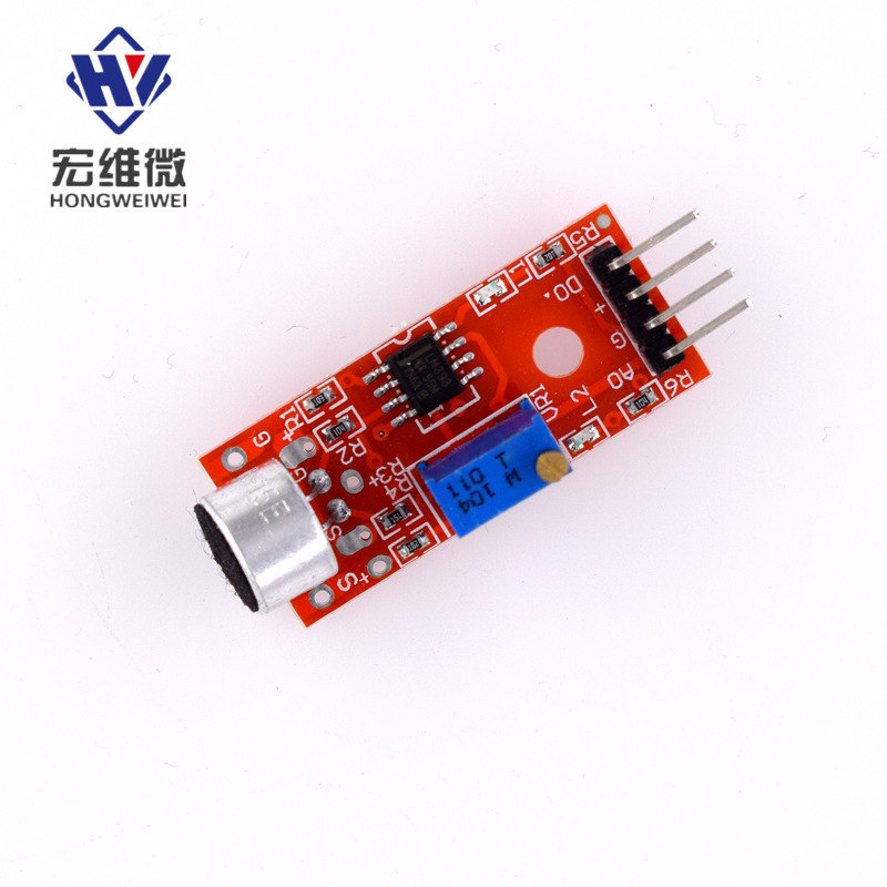 High-sensitivity microphone sensor module KY-037 for sound detection