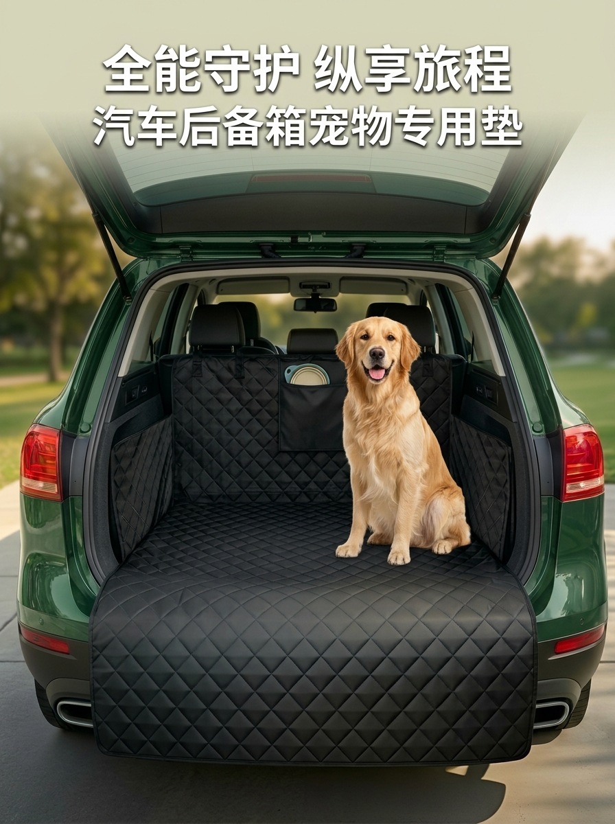 Cross-border exclusive car pet mat, anti-dirt, anti-scratch, wear-resistant, foldable, universal for car trunks