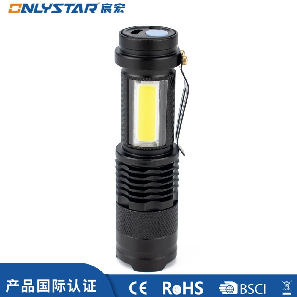 GS-9016C оптовая продажа XPE Zoom сильный свет зарядка дальнего действия 14500 аккумулятор трехскоростной светодиодный фонарик из алюминиевого сплава