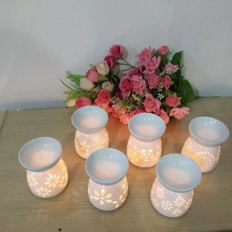 陶瓷工艺品香薰炉创意香薰灯 镂空蜡烛炉家居多样式现货自产自销