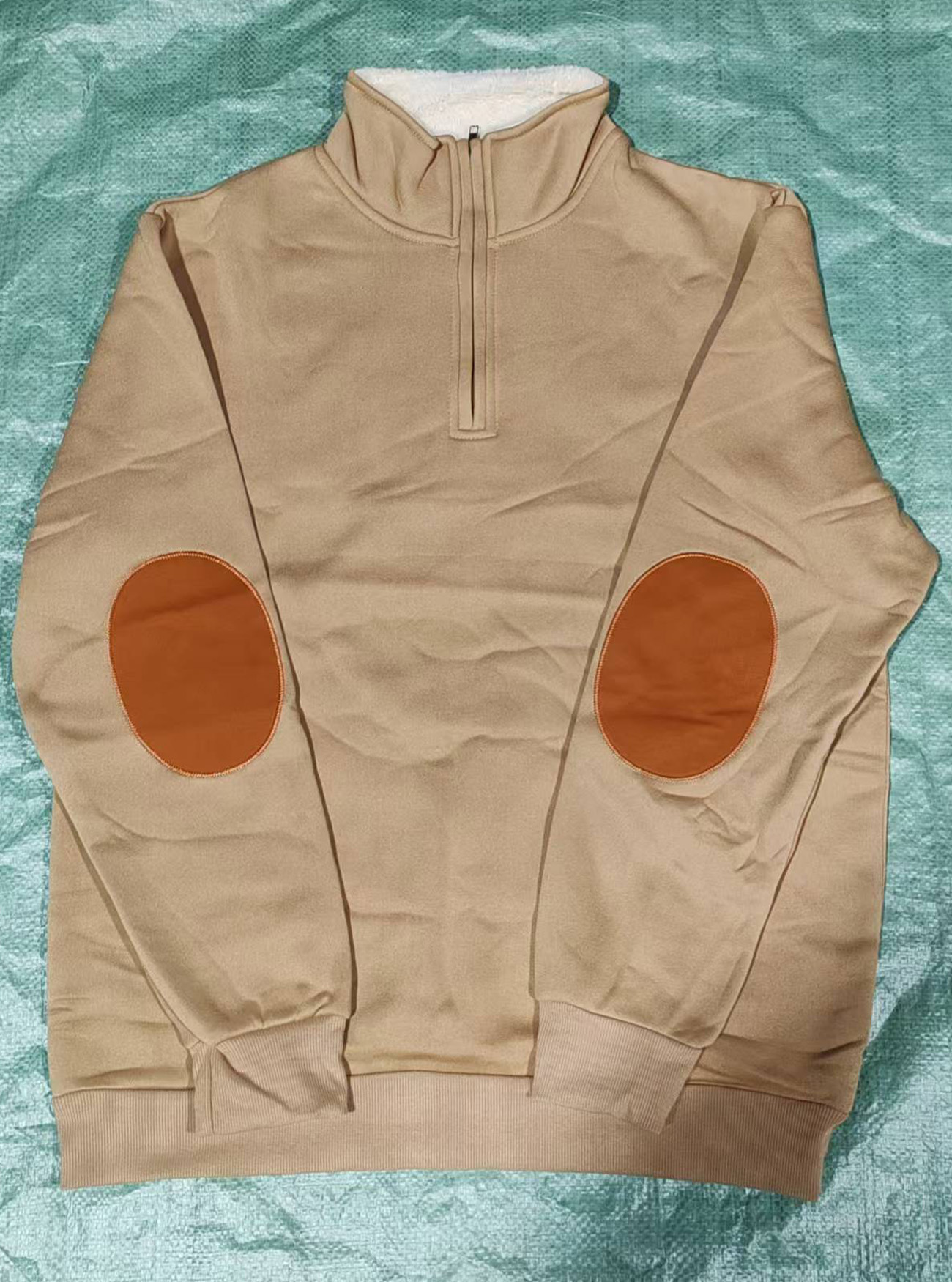 Retro Half Zip Sweatshirt For Men With Patchwork Embroidery_voghion.com