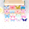 Drilling net yarn butterfly clothing accessories double -layer digital printing children's clothing bag mesh yarn polyester butterfly accessories