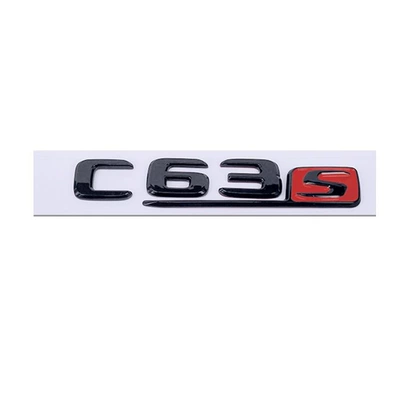 Mercedes-Benz black C-Class C43 C63S C180L C200 C220 C260L car emblem, AMG 4MATIC sticker (Car logo) - standard-c63s